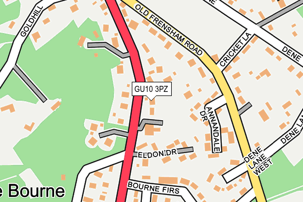 GU10 3PZ map - OS OpenMap – Local (Ordnance Survey)
