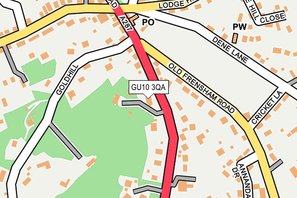 GU10 3QA map - OS OpenMap – Local (Ordnance Survey)