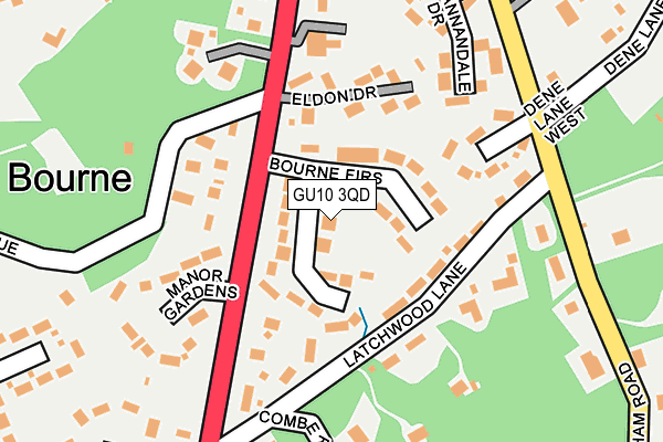GU10 3QD map - OS OpenMap – Local (Ordnance Survey)