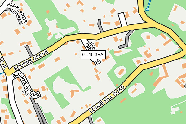 GU10 3RA map - OS OpenMap – Local (Ordnance Survey)