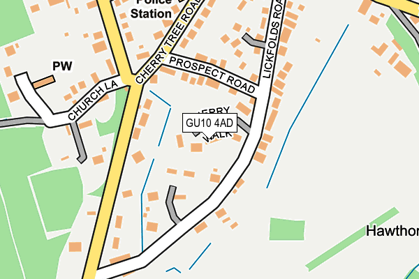 GU10 4AD map - OS OpenMap – Local (Ordnance Survey)