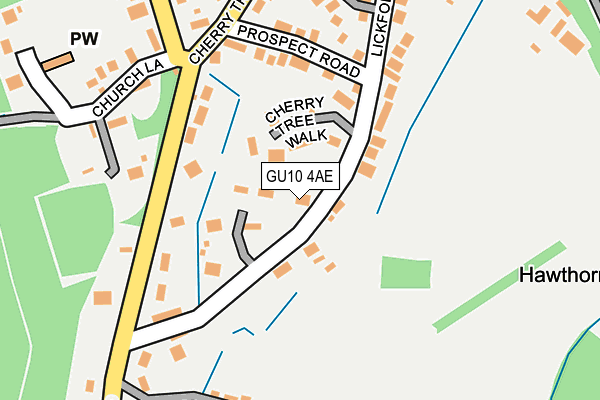 GU10 4AE map - OS OpenMap – Local (Ordnance Survey)