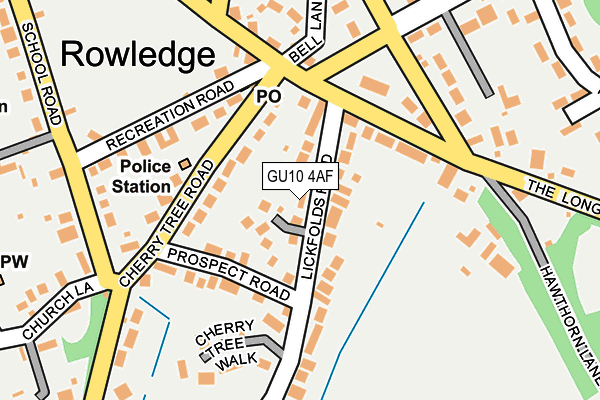 GU10 4AF map - OS OpenMap – Local (Ordnance Survey)