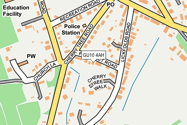 GU10 4AH map - OS OpenMap – Local (Ordnance Survey)