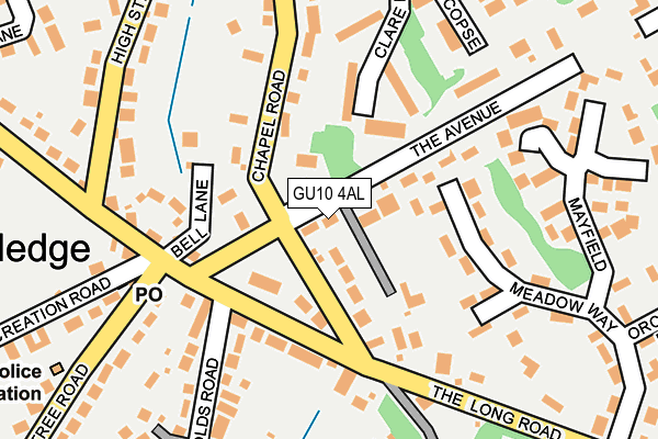 GU10 4AL map - OS OpenMap – Local (Ordnance Survey)