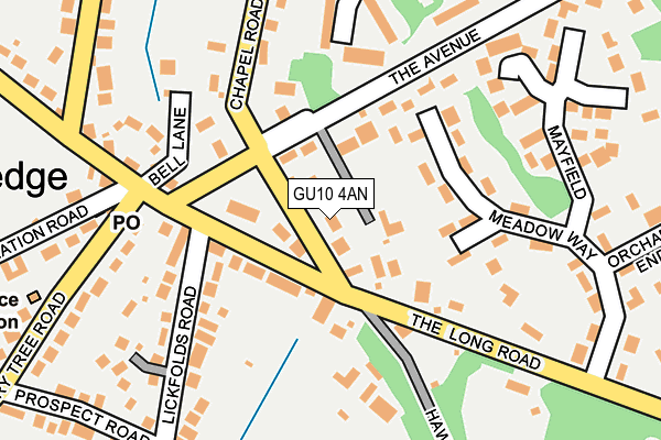 GU10 4AN map - OS OpenMap – Local (Ordnance Survey)