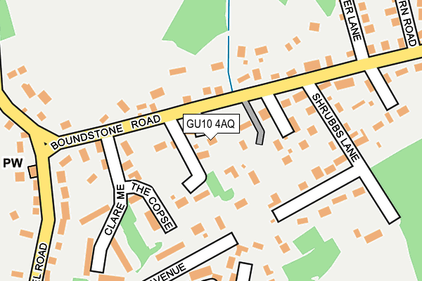 GU10 4AQ map - OS OpenMap – Local (Ordnance Survey)