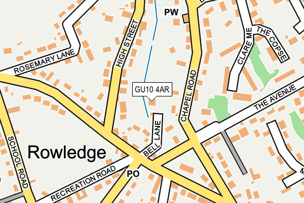 GU10 4AR map - OS OpenMap – Local (Ordnance Survey)