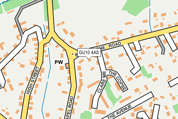 GU10 4AS map - OS OpenMap – Local (Ordnance Survey)