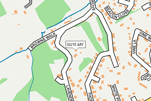 GU10 4AY map - OS OpenMap – Local (Ordnance Survey)