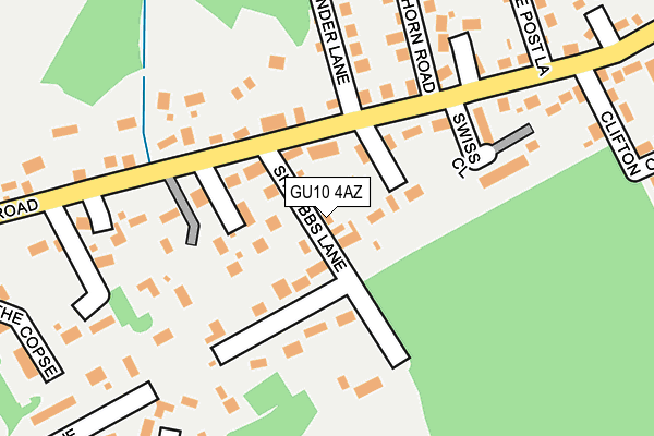 GU10 4AZ map - OS OpenMap – Local (Ordnance Survey)