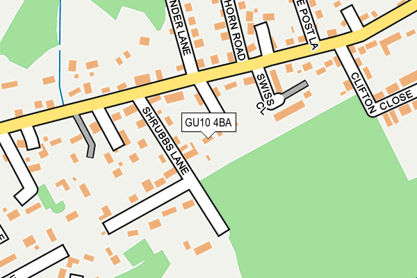 GU10 4BA map - OS OpenMap – Local (Ordnance Survey)