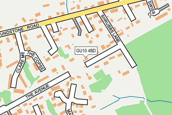 GU10 4BD map - OS OpenMap – Local (Ordnance Survey)