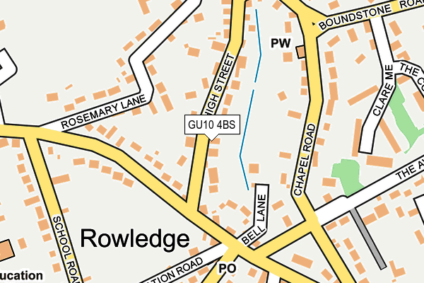 GU10 4BS map - OS OpenMap – Local (Ordnance Survey)