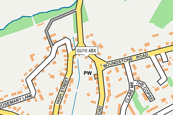 GU10 4BX map - OS OpenMap – Local (Ordnance Survey)