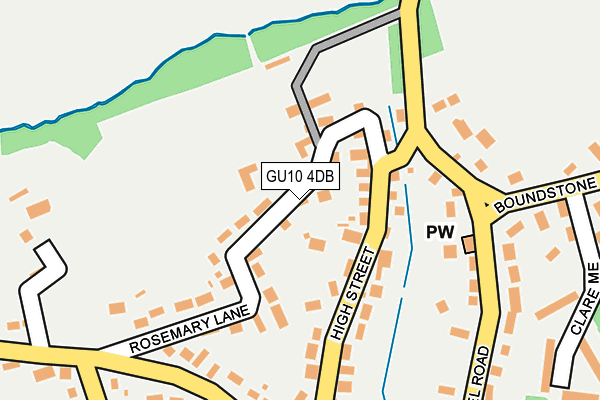 GU10 4DB map - OS OpenMap – Local (Ordnance Survey)