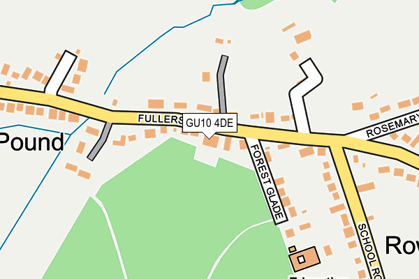 GU10 4DE map - OS OpenMap – Local (Ordnance Survey)