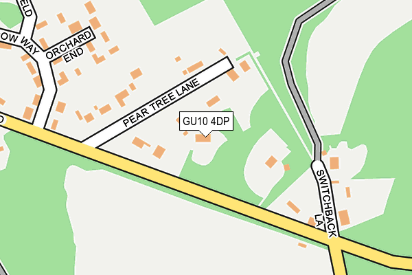 GU10 4DP map - OS OpenMap – Local (Ordnance Survey)