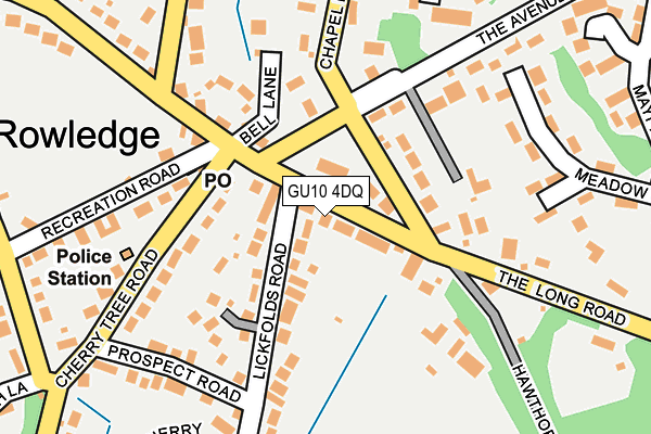 GU10 4DQ map - OS OpenMap – Local (Ordnance Survey)