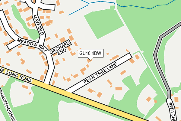 GU10 4DW map - OS OpenMap – Local (Ordnance Survey)