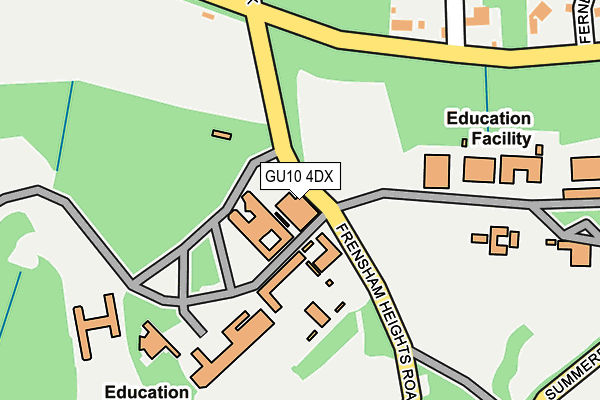 GU10 4DX map - OS OpenMap – Local (Ordnance Survey)