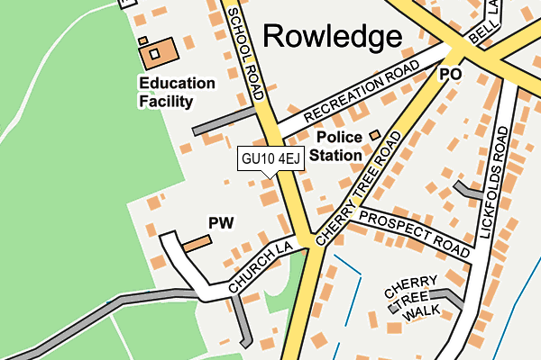 GU10 4EJ map - OS OpenMap – Local (Ordnance Survey)