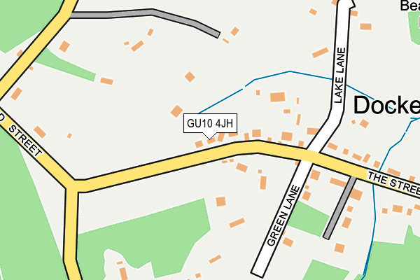GU10 4JH map - OS OpenMap – Local (Ordnance Survey)