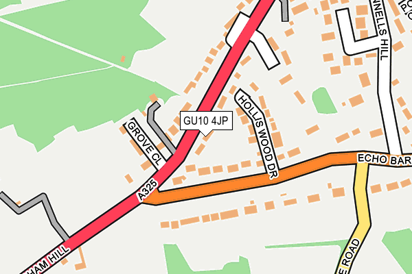 GU10 4JP map - OS OpenMap – Local (Ordnance Survey)