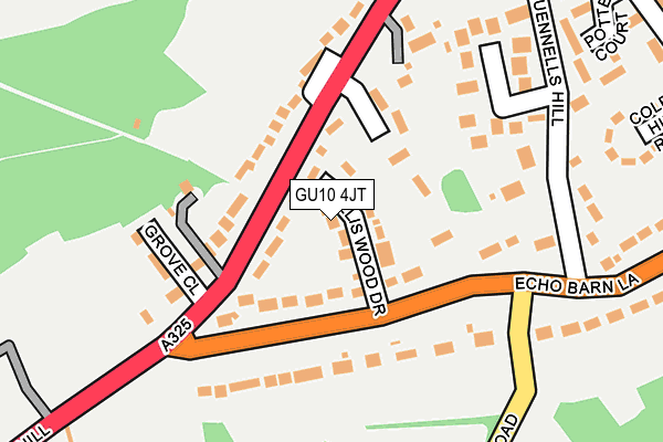 GU10 4JT map - OS OpenMap – Local (Ordnance Survey)