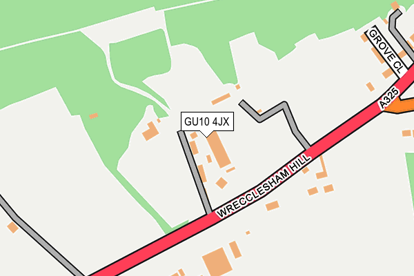 GU10 4JX map - OS OpenMap – Local (Ordnance Survey)