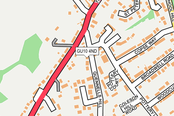 GU10 4ND map - OS OpenMap – Local (Ordnance Survey)