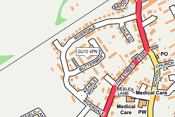GU10 4PN map - OS OpenMap – Local (Ordnance Survey)