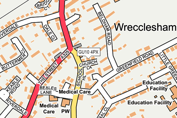 GU10 4PX map - OS OpenMap – Local (Ordnance Survey)