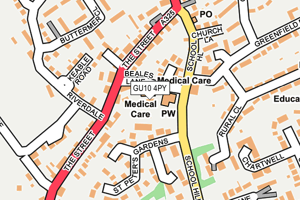 Map of MANOR BARNS (TWYFORD) MANAGEMENT COMPANY LTD at local scale