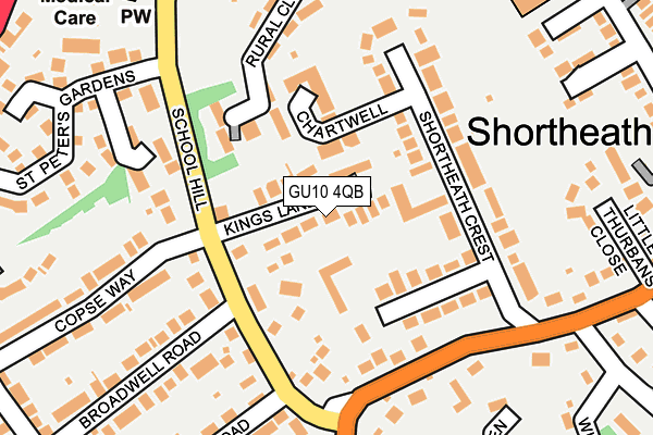 GU10 4QB map - OS OpenMap – Local (Ordnance Survey)