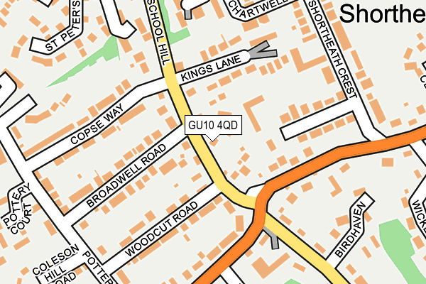 GU10 4QD map - OS OpenMap – Local (Ordnance Survey)