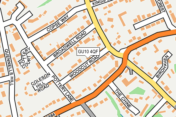 GU10 4QF map - OS OpenMap – Local (Ordnance Survey)