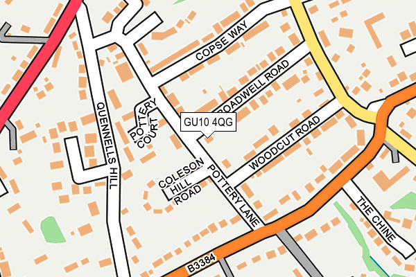 GU10 4QG map - OS OpenMap – Local (Ordnance Survey)