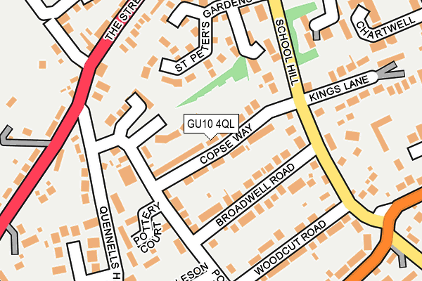 GU10 4QL map - OS OpenMap – Local (Ordnance Survey)