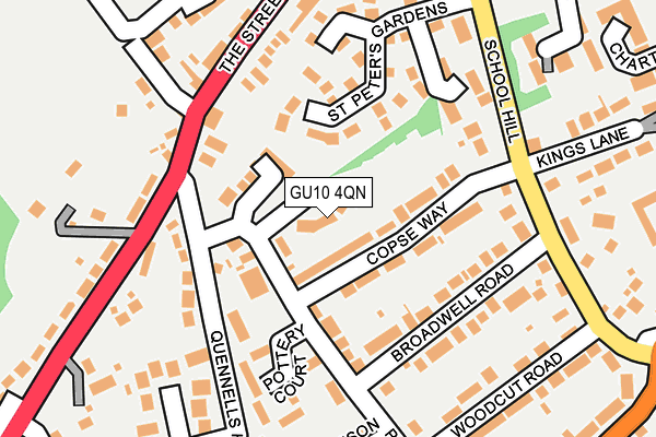 GU10 4QN map - OS OpenMap – Local (Ordnance Survey)