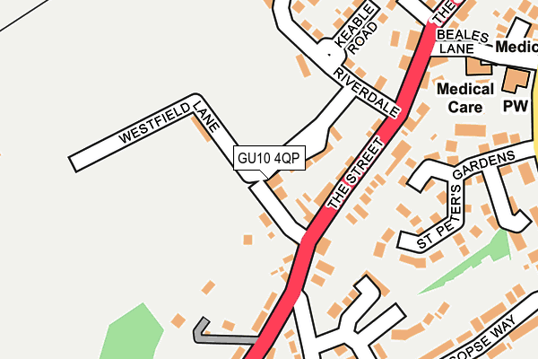 GU10 4QP map - OS OpenMap – Local (Ordnance Survey)