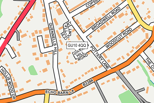 GU10 4QQ map - OS OpenMap – Local (Ordnance Survey)