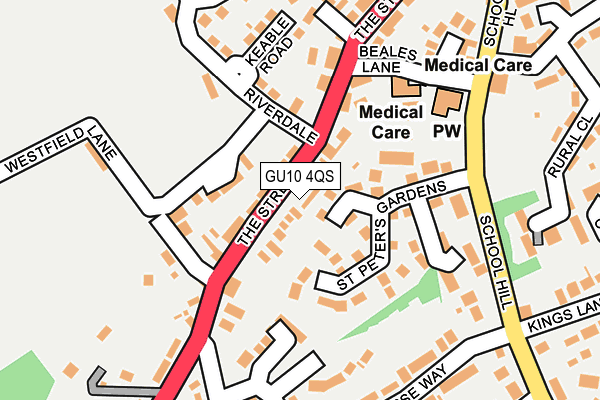 GU10 4QS map - OS OpenMap – Local (Ordnance Survey)