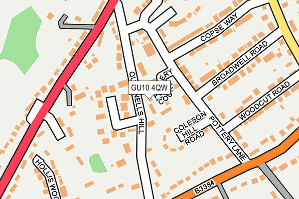 GU10 4QW map - OS OpenMap – Local (Ordnance Survey)