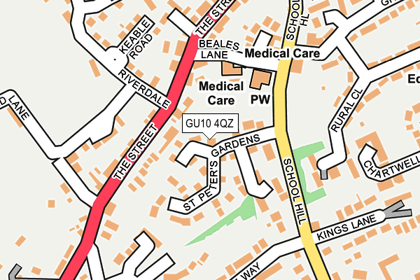 GU10 4QZ map - OS OpenMap – Local (Ordnance Survey)