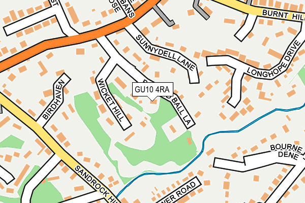 GU10 4RA map - OS OpenMap – Local (Ordnance Survey)