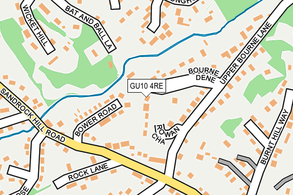 GU10 4RE map - OS OpenMap – Local (Ordnance Survey)