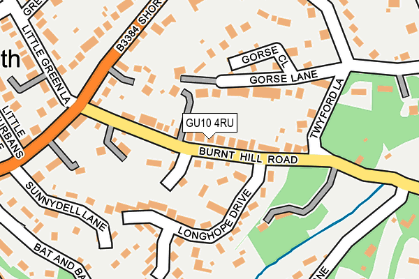 GU10 4RU map - OS OpenMap – Local (Ordnance Survey)