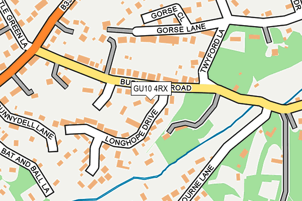 GU10 4RX map - OS OpenMap – Local (Ordnance Survey)