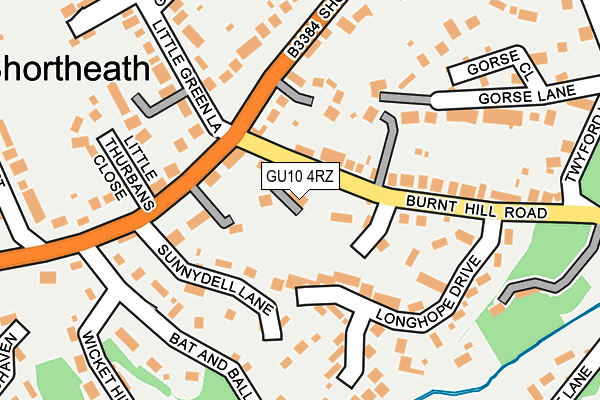 GU10 4RZ map - OS OpenMap – Local (Ordnance Survey)